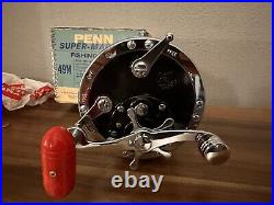 Vintage Penn No. 49 Super Mariner Fishing Reel Trolling Reel USA NEVER FISHED