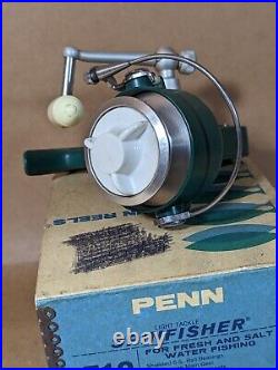 Vintage Penn No. 712 Green SpinFisher Spinning Reel NOS-original Box, Paperwork