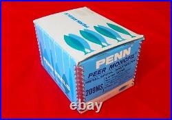 Vintage Penn PEER MONOFIL NO. 209MS Reel with Box, Paper, Tool, etc. UNUSED COND