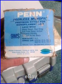 Vintage Penn Pearless No9 Modell ms. Salt water reel. MINT. With box. #30-109s