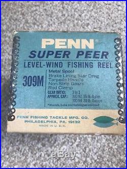 Vintage Penn Peer No. 309 Deep Sea Cast/troll Fishing Reelsuper Exceptional