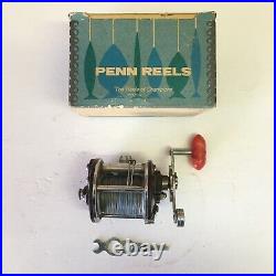 Vintage Penn Peerless Monofil 9MS Saltwater Reel With Box & Tool (a8)