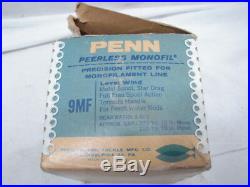 Vintage Penn Peerless Monofil 9 Casting Fishing Reel 9MF withBox NICE