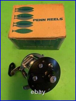 Vintage Penn Peerless No. 9 Levelwind Fishing Reel With Original Blue/white Box