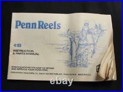 Vintage Penn Reels 49L Super Mariner Deep Sea Fishing Reel New Old Stock