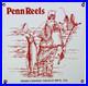 Vintage Penn Reels Porcelain Sign Fly Fishing Rod Tackle Yo Zuri Rapala Gas Oil