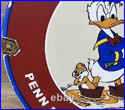 Vintage Penn Reels Porcelain Sign Fly Fishing Rod Tackle Yo Zuri Rapala Gas Oil