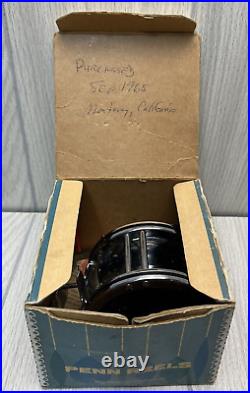 Vintage Penn Reels Super Mariner Fishing Reel 49M With Original Box & Manual
