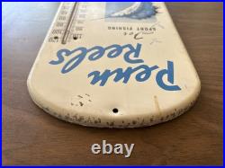 Vintage Penn Reels Thermometer Sport Fishing Tackle MFG CO Advertising Sign