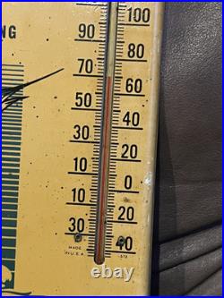 Vintage Penn Reels Thermometer Sport Fishing Tackle MFG CO Advertising Sign