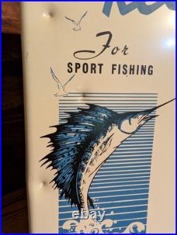 Vintage Penn Reels Thermometer Sport Fishing Tackle MFG CO Advertising Sign