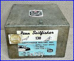 Vintage Penn SailFisher 130 Fishing Reel Withbox