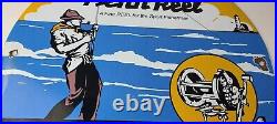 Vintage Penn Saltwater Reels Sign Fishing Lures Porcelain Sign
