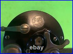 Vintage Penn Seaboy No. 85 Fishing Reel Very Rare Mottled Dark Maroon & Black