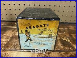 Vintage Penn Seagate Fishing Reel Box And Catalog