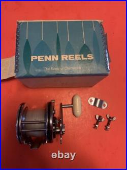 Vintage Penn Senator 110 1/0 Fishing Reel With The Original Blue And White Box