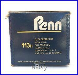 Vintage Penn Senator 113H 4/0 NOS Excellent New in Box