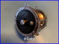 Vintage Penn Senator 114 6/0 Trolling Fishing Reel Hershey Kiss Coin Edge Amber