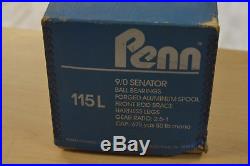 Vintage Penn Senator 115L 9/0 Conventional Reel NEW OLD STOCKLOOK