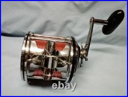 Vintage Penn Senator 115 9/0 Reel, Rod Clamp & Brace Made in USA Nice FREE SHIP