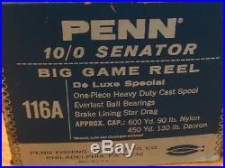 Vintage Penn Senator 116A 10/0 Big Game Fishing Reel. De Luxe Special