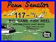 Vintage Penn Senator #117 14/0 Fishing Reel Box Label Recreated on Satin Canvas