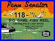 Vintage Penn Senator #118 16/0 Fishing Reel Box Label Recreated on Satin Canvas