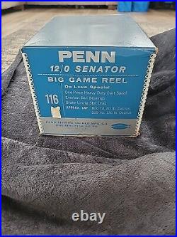 Vintage Penn Senator 12/0 BIG Game Reel With Box 116