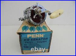 Vintage Penn Senator 4/0 (113H) Salt Water Fishing Reel Original Box
