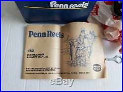 Vintage Penn Senator 4/0 113 Fishing Reel EXCELLENT NICE! With Original Box