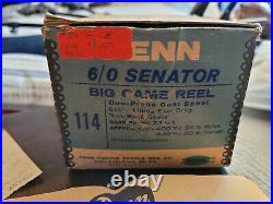 Vintage Penn Senator 6/0 Fishing Reel Saltwater Conventional Made In USA Black
