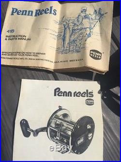 Vintage Penn Senator 9/0 115 Fishing Reel Original Box Mint
