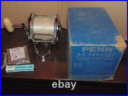 Vintage Penn Senator 9/0 115 Game Ocean Fishing Reel With Box