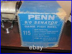 Vintage Penn Senator 9/0 115 Game Ocean Fishing Reel With Box