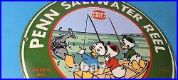 Vintage Penn Sign Fishing Reels Porcelain Tackle Saltwater Sign