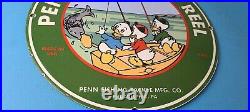 Vintage Penn Sign Fishing Reels Porcelain Tackle Saltwater Sign
