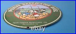 Vintage Penn Sign Fishing Reels Porcelain Tackle Saltwater Sign