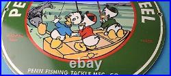 Vintage Penn Sign Fishing Reels Porcelain Tackle Saltwater Sign