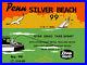 Vintage Penn Silver Beach #99 Fishing Reel Box Label Recreated on Satin Canvas