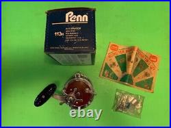 Vintage Penn Special Senator 113h 4/0 Fishing Reel With Original Box Catalog 36b