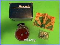 Vintage Penn Special Senator 113h 4/0 Fishing Reel With Original Box Catalog 36b