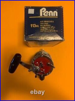 Vintage Penn Special Senator 113hl 4/0 Fishing Reel With The Original Penn Box