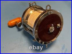 Vintage Penn Special Senator 114h 6/0 Trolling Fishing Reel Spooled With Braid