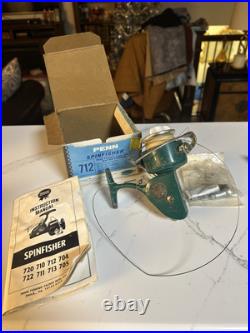 Vintage Penn Spin-fisher No. 712 Spinning Reel Made In USA Light Tackle With Box