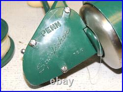 Vintage Penn Spinfisher 700 1st Version Green Handle with Extra Spool Wrench Parts