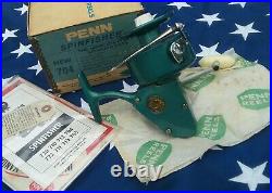 Vintage Penn Spinfisher 704 Greenie Ocean Surf Saltwater Fishing Spinning Reel