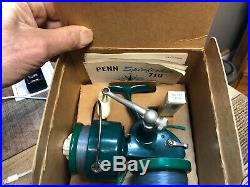 Vintage Penn Spinfisher 710 Greenie Fishing Reel Minty In The Box with Extra's