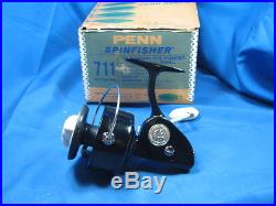 Vintage Penn Spinfisher 711 Black Spinning Reel Rareist of the Rare