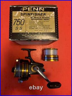Vintage Penn Spinfisher 750ss Spinning Reel With Extra Spool & The Original Box