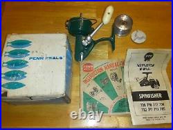 Vintage Penn Spinfsher 712 Greenie Spinning Fishing Reel Saltwater Don